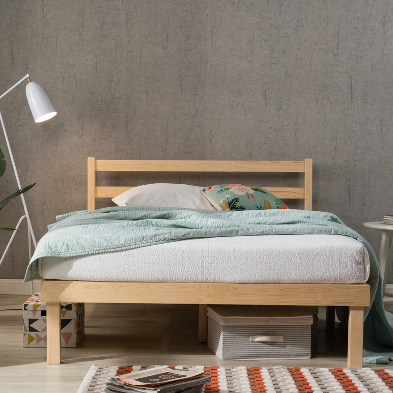 Zinus Robin 35 inch Wood Platform Bed Frame with Headboard & Reviews